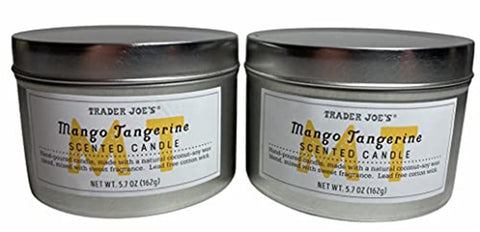 Trader Joe's Mango Tangerine Scented Candle, 5.7 oz (Pack of 2)
