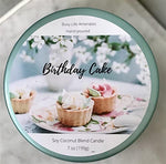 Birthday Cake Candle Scented Nice Gift 7 oz Soy Coconut Blend Hand Poured