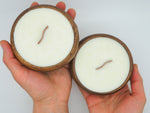 Citronella & Lime in Reusable Acacia Bowl - Natural Bug Repellent - Strong Scented Candles Wooden Wick