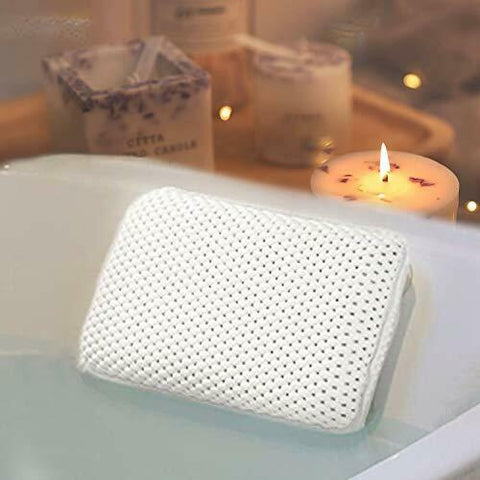 Bathtub And Spa Pillow With Suction Cups  Head Rest Waterproof