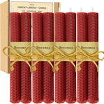 100% Pure Beeswax Taper 8 Inch Dripless Candles, Handmade Beeswax Candle Christmas  (Classical-4 Pair)