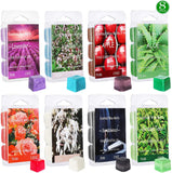 YIHANG Scented Wax Melts -Set of 8 (2.5 oz) Assorted Wax Warmer Cubes/Tarts- Apple, Aloe, Green Tea, Sandalwood, Rose, Vanilla, Jasmine, Lavender