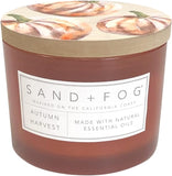 Sand + Fog Scented Candle - White Pumpkin – Additional Scents and Sizes – 100% Cotton Lead-Free Wick - Luxury Air Freshening Jar Candles - Perfect Home Decor – 12oz