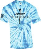 Redeemed Cross Nails Mens Christian American Flag Sleeve T-Shirt Graphic Tee