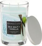 2-Wick Scented Jar Candle, Sea Salt & Vanilla, 19-Ounce, Blue