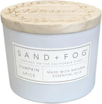 Sand + Fog Scented Candle - White Pumpkin – Additional Scents and Sizes – 100% Cotton Lead-Free Wick - Luxury Air Freshening Jar Candles - Perfect Home Decor – 12oz