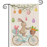 Easter Garden Flag Double Sided 12.5 x 18.5 Inch, Cat Welcome Outdoor
