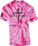 Redeemed Cross Nails Mens Christian American Flag Sleeve T-Shirt Graphic Tee